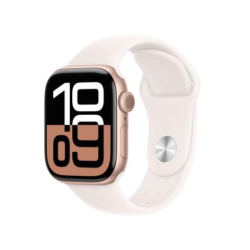 APPLE WATCH SERIES 10 GPS 42MM ROSE GOLD ALUMINIUM CASE WITH LIGHT