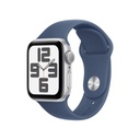 APPLE WATCH SE GPS 40MM SILVER ALUMINIUM CASE WITH DENIM SPORT BAN