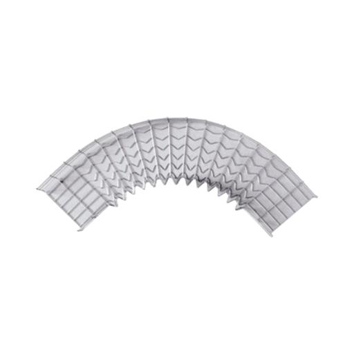 CHAROFIL Curva Pre-Fabricada Horizontal de 90° con medidas de 54 mm de Peralte y 200 mm Ancho (54/200 mm)