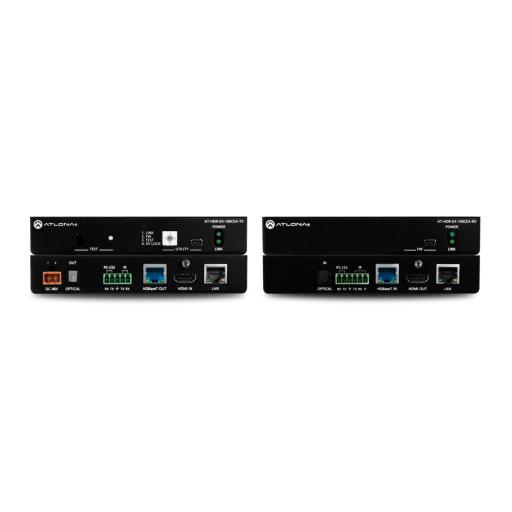 ATLONA Extensor 4K HDR HDMI Más de 100 M HDBaseT TX/RX con Ethernet, control, PoE y retorno de audio