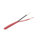 Linkedpro Alambre de Alarma contra Incendios - Bobina de 305 Metros: 2 x 18 AWG, Rojo, Tipo FPLR, (UL) FT4, Ideal para Sistemas de Detección y Evacuación de Incendios