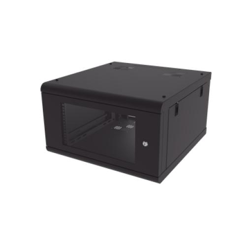 Linkedpro Gabinete de Pared con Puerta de Cristal Templado, 635 mm de Profundidad, 6U Rack de 19'', Acero Reforzado