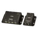 ATEN Extensor USB 2.0 |Cat 5| Hub de 4 puertos | hasta 50 metros 