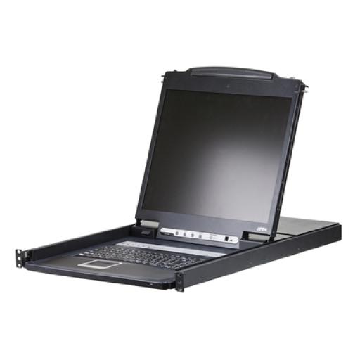 ATEN Conmutador KVM | LCD de riel único | VGA PS/2 | USB de 8 puertos 