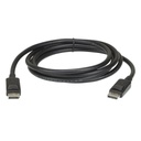 ATEN Cable DisplayPort | Longitud 2m | Alta definición | Hasta 8K | HDR Dinámico | 32 canales de audio digital | Pestañas de seguridad con botón de liberación