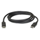 ATEN Cable DisplayPort | Longitud 2m | Alta definición | Hasta 8K | HDR Dinámico | 32 canales de audio digital | Pestañas de seguridad con botón de liberación