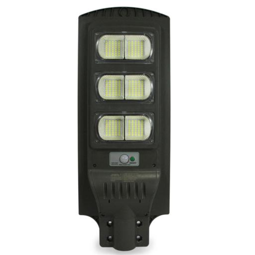 JWJ Alumbrado Publico con Panel Solar y Sensor de Movimiento de 120 W/ Luz Blanca 6 500 °k/ Dimensiones 625 x 240 mm / Ángulo de Luz 120°.
