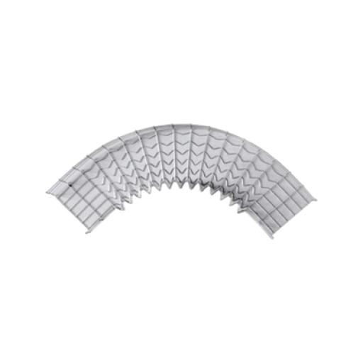 CHAROFIL Curva Pre-Fabricada Horizontal de 90° con medidas de 54 mm de Peralte y 50 mm Ancho (54/50 mm)