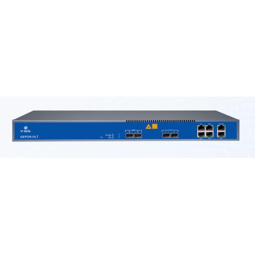 V-SOL OLT de 2 puertos EPON con 6 puertos Uplink (4 puertos Gigabit Ethernet + 2 puertos Gigabit Ethernet SFP/SFP+) / hasta 128 ONUS