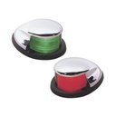 PERKO Set de Luces Laterales de Montaje Horizontal con Carcasa Cromada para Embarcaciones a Motor de Menos de 20 Metros 