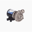 JABSCO Bomba centrifuga Cyclone de baja presión a 12 Vcd, caudal de hasta 29 GPM, presión máxima de 8.7 psi, en acero inoxidable.