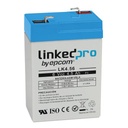 LINKEDPRO BY EPCOM Batería 6 Vcc / 4.5 Ah / UL / Tecnología AGM-VRLA / Para uso en equipo electrónico, Alarmas de Intrusión / Incendio/ Control de acceso / Video Vigilancia / Terminales F1 ( Incluye adaptador para terminal F2 )  y F2.