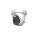 Hikvision Digital Technology Turret IP Dual / Térmica 6.9 mm (256 x 192) / Óptico 6.4 mm (4 Megapixel) / Termométrica / Detección de Temperatura / PoE /Exterior IP66 / Sirena y Luz Intermitente Integrada / MicroSD
