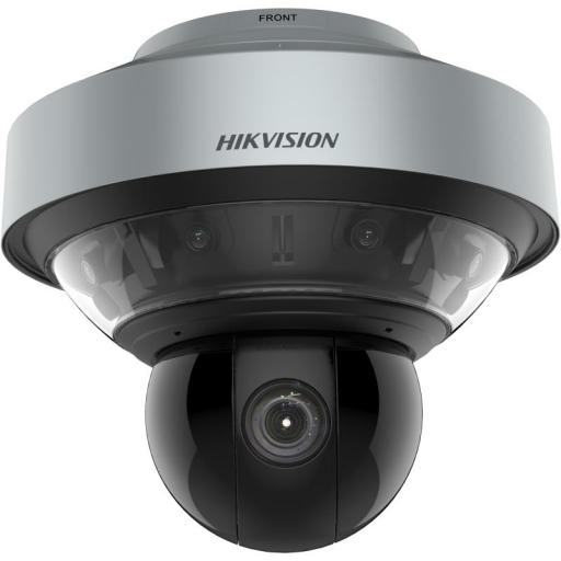 Hikvision Digital Technology Domo PanoVu series / Vista Panorámica 360° / 8 Lentes de 4 Megapixel + PTZ 4 Megapixel de 40X Zoom / Posicionamiento 3D / IP67 / IK10 / WDR 120 dB / EIS / Autoseguimiento / 250 mts IR / 36 VCD