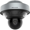 Hikvision Digital Technology Domo PanoVu series / Vista Panorámica 360° / 8 Lentes de 4 Megapixel + PTZ 4 Megapixel de 40X Zoom / Posicionamiento 3D / IP67 / IK10 / WDR 120 dB / EIS / Autoseguimiento / 250 mts IR / 36 VCD
