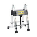 Precision Escalera Telescópica de Aluminio Tipo Tijera de 1.9 + 1.9 Metros de Altura