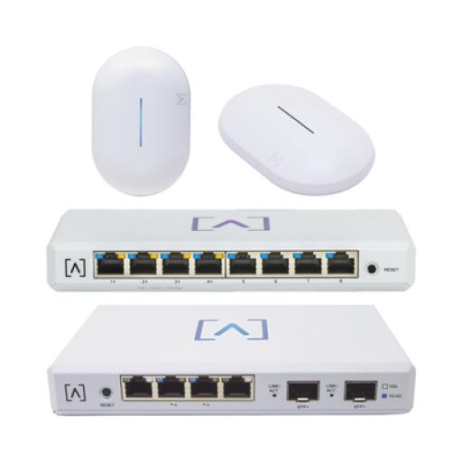 ALTA Labs Kit de lanzamiento Alta Labs: Incluye 1 Router (Route10) / 1 Switch PoE (S8-POE) / 1 Puntos de Acceso WiFi 6 AP6 / 1 Punto de Acceso AP6-PRO / Bloqueo de Contenido / Administración en la Nube / App Gratuita / Compatible con la plataforma Purple