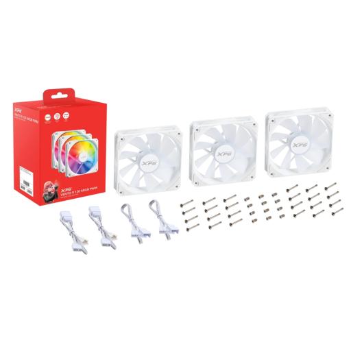 ADATA VENTILADOR XPG VENTO 120MM ARGB 4 PIN PWM 1850 RPM BLANCO