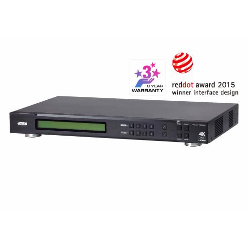 [ATEN_VM0404HB] ATEN Switch Matricial | 4x4 | True 4K |  4096x2160 / 384 x2160 a 60 Hz  | HDR 4:4:4 | HDCP 2.2 | Diferentes Métodos de Control | EDID Expert™  