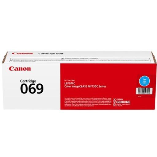 Canon Cartucho de Tóner Canon 069 Rendimiento 1900 Páginas Cian