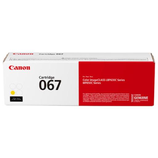 Canon Cartucho de Tóner Canon 067 Rendimiento 1250 Páginas Amarillo