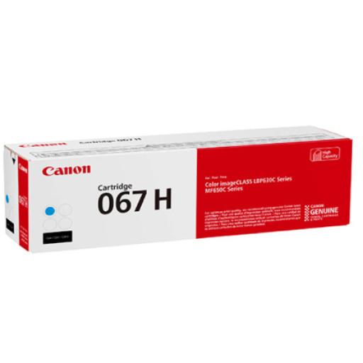 Canon Cartucho de Tóner Canon 067 H Rendimiento 2350 Páginas Cian