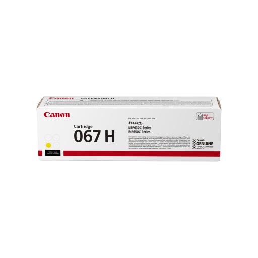 Canon Cartucho de Tóner Canon 067 H Rendimiento 2350 Páginas Amarillo