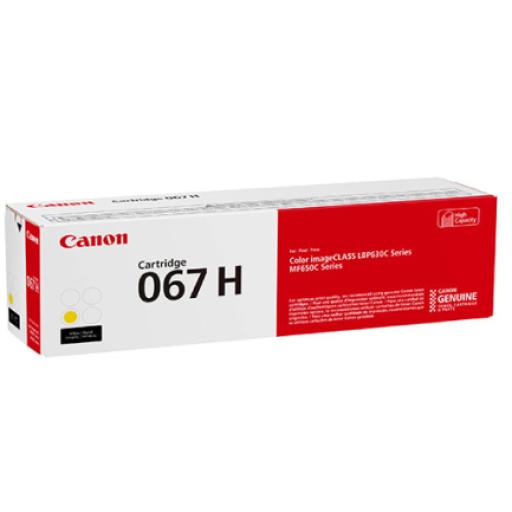 Canon Cartucho de Tóner Canon 067 H Rendimiento 2350 Páginas Amarillo