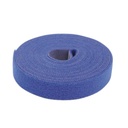 Precision Cinta Autoadherente / de Contacto de Color Azul, Espalda con Espalda (Gancho y Bucle) de 1.6 cm x 25 metros.