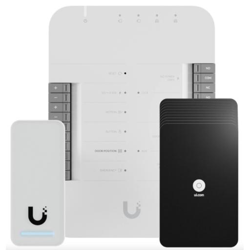 Ubiquiti Networks UniFi Access Kit de Inicio Gen 2, Incluye Hub para conexiones, lector NFC y movimiento / 10 tarjetas de acceso / sistema completo para abrir una puerta
