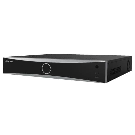 Hikvision Digital Technology NVR 12 Megapixel (4K) / 32 canales IP / AcuSense (Evita Falsas Alarmas) / Reconocimiento Facial / 4 Bahías de Disco Duro /  HDMI en 4K / Alarmas I/O