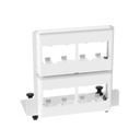 Panduit Patch Panel de 8 Puertos Mini-Com, Para Uso con Gabinetes Multipropósito, de Instalación a Presión, Color Blanco