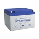 Power-Sonic Batería 12V, 26AH, Para Respaldo, Tecnologías AGM/VRLA, 5 Años Vida Útil, Terminales M5, Reconocida UL  