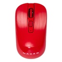 MOUSE INALAMBRICO NACEB (NA-0137R) USB 2.4, 1600DPI, 3*BOTONES+RUEDA, ROJO