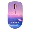 MOUSE INALAMBRICO NACEB (NA-0138B) DISEÑO IMPRESO, USB 2.4, 1600DPI, 3*BOTONES+RUEDA