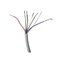 Linkedpro Bobina de Cable 305 Metros: 6 x 18 AWG, Color Blanco, CMR, Para Sistemas de Seguridad y Alarmas