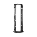 HOFFMAN Rack de 2 Postes Sísmico, Estándar de 19 in, Rieles Numerados y Roscados #12-24, Fabricado en Acero, 45 Unidades de Rack, Color Negro