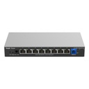 RUIJIE e-Lighten ONU / Switch Hibrido, Capa 2 con un Puerto PON 1G y 8 Puertos Ethernet PoE+ 1G hasta 100 Clientes