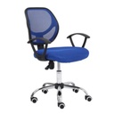 Nextep Silla Secretarial Nextep de Altura Ajustable Tela Azul Base Giratoria