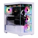 GABINETE NACEB (NA-0637B) GAMER, MEDIA TORRE ATX, 4*VENTILADORES, CRISTAL TEMPLADO, BLANCO