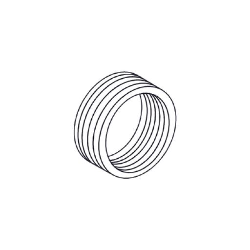 RAWELT Reducción Bushing Aluminio de 1" a 3/4" / Con Recubrimiento de Uretano Purpura.