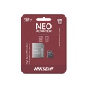 HIKSEMI by HIKVISION Memoria microSD con Adaptador Ideal para Celular o Tablet / 64 GB / Multipropósito