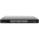 Grandstream Networks Switch Capa 3 Administrable / 24 puertos 10/100/1000 Mbps + 4 Puertos SFP+ de 10 Gigabits / Compatible con GWN Cloud.