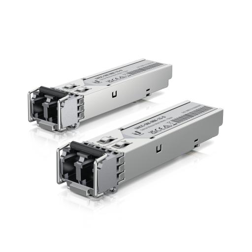 UBIQUITI INC. UFiber Módulo SFP, transceptor MiniGibic MultiModo 1.25 Gbps, distancia 550m, conectores LC, paquete de 2 piezas