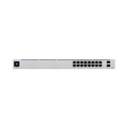 UBIQUITI INC. UniFi Switch USW-16-POE Gen2, Capa 2 de 16 puertos (8 puertos PoE 802.3af/at + 8 puertos Gigabit) + 2 puertos 1G SFP, 42W, pantalla informativa