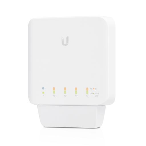 UBIQUITI INC. Switch UniFi FLEX de 5 puertos para semi-exterior IP55 (1 x PoE de entrada 802.3af/at/bt y 4 puertos PoE de salida 802.3af)