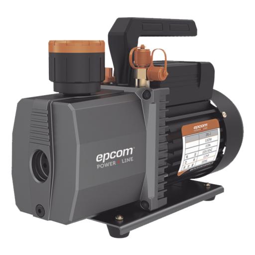 Epcom Bomba de vacío/ para aire acondicionado / 2 estados /  Motor de 1/2 HP / Voltaje dual 110-220 Vca / Acople de ingreso de 1/4" x 3/8" con válvula de retención integrada