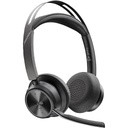 POLY POLY Auriculares Voyager Focus 2 USB-C-C con certificación Microsoft Teams + adaptador USB-C/A + base de carga