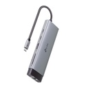 TPLINK Adaptador HUB 9 en 1, 1 puerto USB-C entrada, 1 puerto HDMI 4K, 1 puerto Ethernet Gigabit, 1 puerto SD y MicroSD, 1 puerto USB-C y 3 puertos USB-A