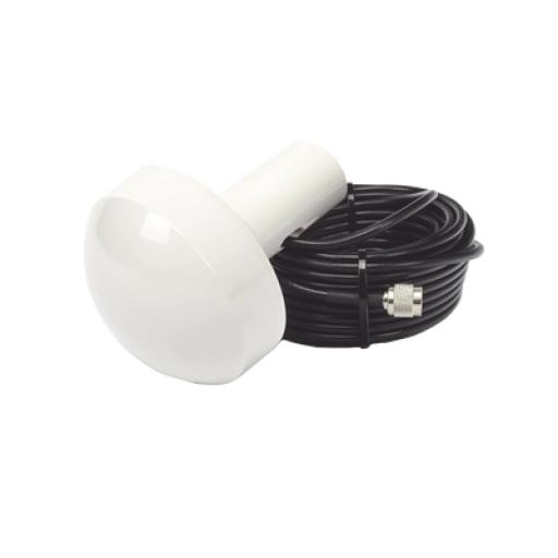 Syscom Antena marina de GPS con conector SMA- Macho en frecuencia 1575.42 MHz de 28 dBi. Incluye soporte rotativo